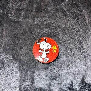 Vintage Collectible Snoopy Round Mini Tin Box